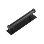 Frelan Hoxton Wenlock Cabinet Handles 96mm Ctrs Plain Backplate Matt Black