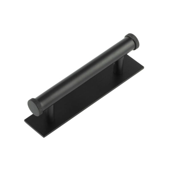 Frelan Hoxton Wenlock Cabinet Handles 96mm Ctrs Plain Backplate Matt Black