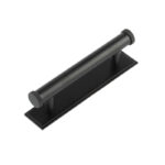 Frelan Hoxton Wenlock Cabinet Handles 96mm Ctrs Stepped Backplate Matt Black