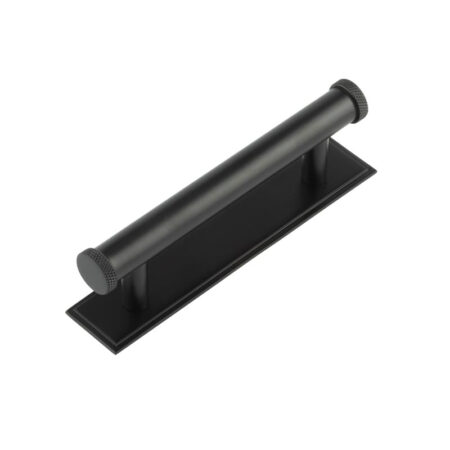 Frelan Hoxton Wenlock Cabinet Handles 96mm Ctrs Stepped Backplate Matt Black
