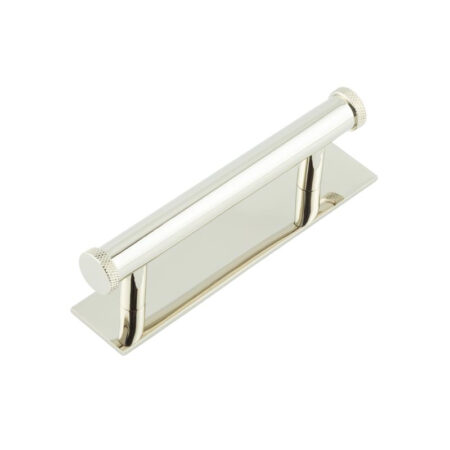 Frelan Hoxton Wenlock Cabinet Handles 96mm Ctrs Plain Backplate Polished Nickel