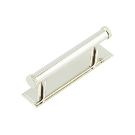 Frelan Hoxton Wenlock Cabinet Handles 96mm Ctrs Stepped Backplate Polished Nickel