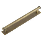 Frelan Hoxton Wenlock Cabinet Handles 224mm Ctrs Plain Backplate Antique Brass
