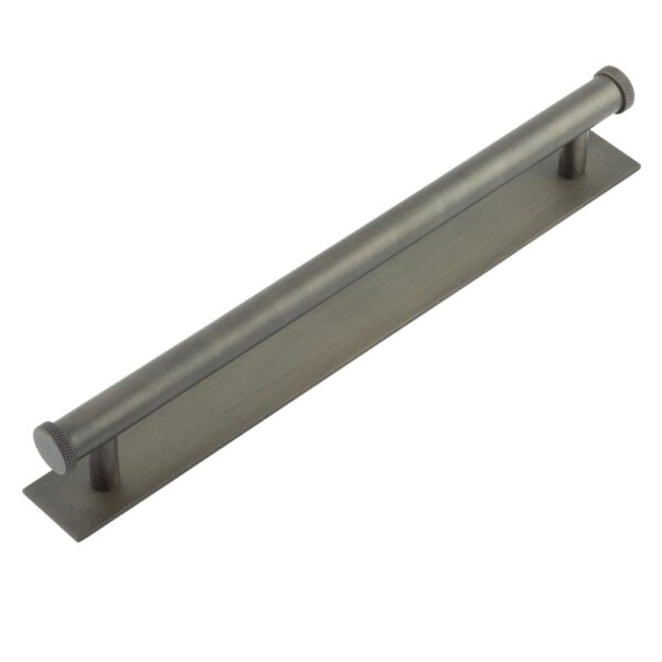 Frelan Hoxton Wenlock Cabinet Handles 224mm Ctrs Plain Backplate Dark Bronze