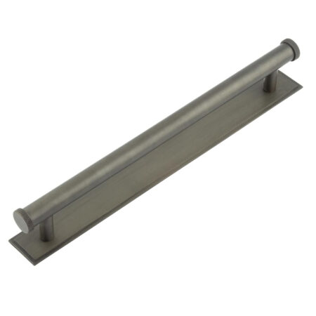 Frelan Hoxton Wenlock Cabinet Handles 224mm Ctrs Stepped Backplate Dark Bronze