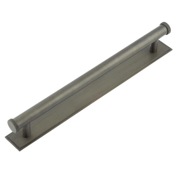 Frelan Hoxton Wenlock Cabinet Handles 224mm Ctrs Stepped Backplate Dark Bronze