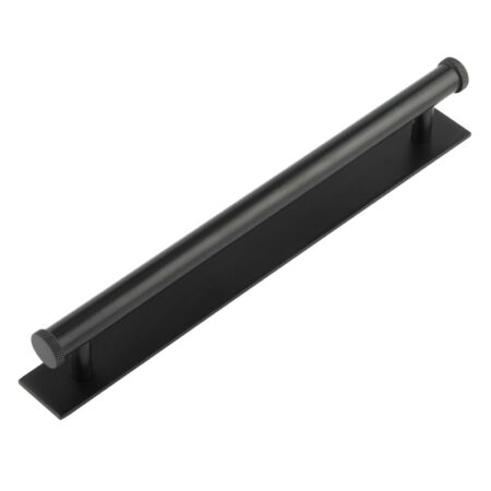 Frelan Hoxton Wenlock Cabinet Handles 224mm Ctrs Plain Backplate Matt Black