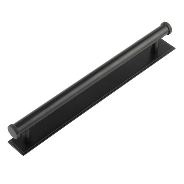 Frelan Hoxton Wenlock Cabinet Handles 224mm Ctrs Stepped Backplate Matt Black