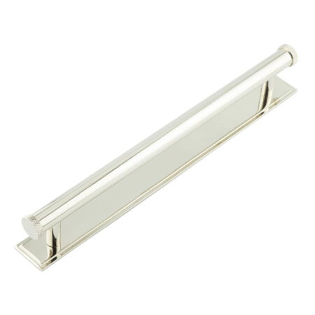 Frelan Hoxton Wenlock Cabinet Handles 224mm Ctrs Stepped Backplate Polished Nickel
