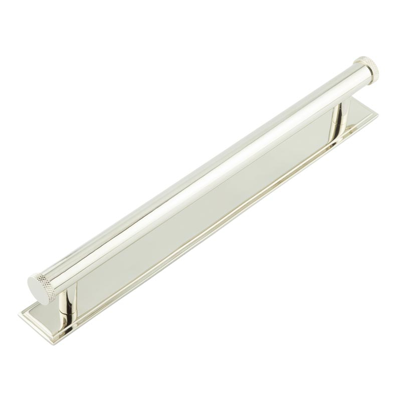 hox-160pn-6060pn.jpg Frelan Hoxton Wenlock Cabinet Handles 224mm Ctrs Stepped Backplate Polished Nickel - Image 1