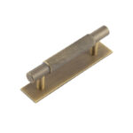 Frelan Hoxton Taplow Cabinet Handles 96mm Ctrs Plain Backplate Antique Brass