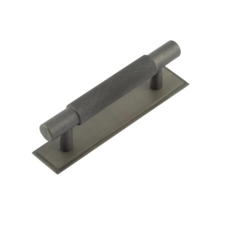 Frelan Hoxton Taplow Cabinet Handles 96mm Ctrs Stepped Backplate Dark Bronze
