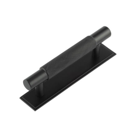 Frelan Hoxton Taplow Cabinet Handles 96mm Ctrs Stepped Backplate Matt Black