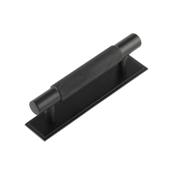 Frelan Hoxton Taplow Cabinet Handles 96mm Ctrs Stepped Backplate Matt Black