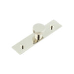 Frelan Thaxted Cupboard Knobs 30mm Plain Backplate Polished Nickel