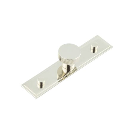 Frelan Thaxted Cupboard Knobs 30mm Stepped Backplate Polished Nickel