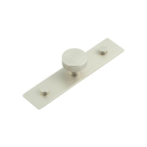 Frelan Thaxted Cupboard Knobs 30mm Plain Backplate Satin Nickel