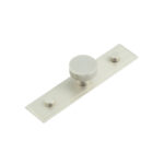 Frelan Thaxted Cupboard Knobs 30mm Stepped Backplate Satin Nickel