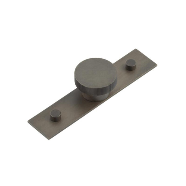 Frelan Thaxted Cupboard Knobs 40mm Plain Backplate Dark Bronze