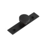 Frelan Thaxted Cupboard Knobs 40mm Plain Backplate Black