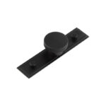 Frelan Thaxted Cupboard Knobs 40mm Stepped Backplate Black