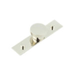 Frelan Thaxted Cupboard Knobs 40mm Plain Backplate Polished Nickel
