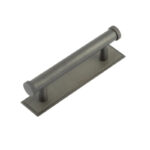 Frelan Hoxton Thaxted Cabinet Handles 96mm Ctrs Stepped Backplate Dark Bronze