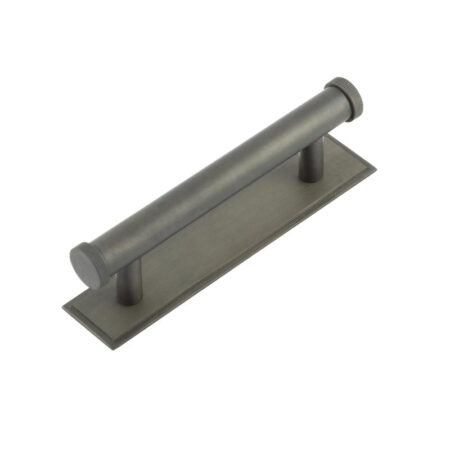 Frelan Hoxton Thaxted Cabinet Handles 96mm Ctrs Stepped Backplate Dark Bronze