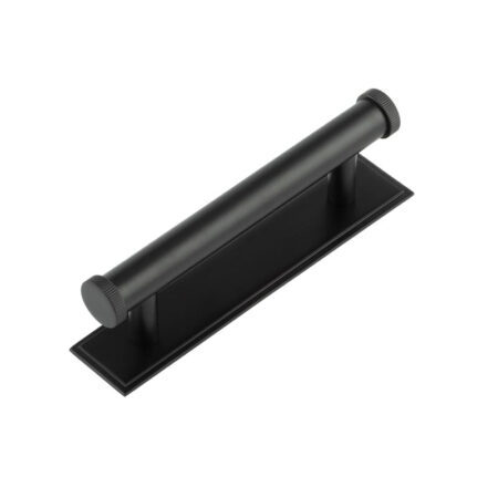 Frelan Hoxton Thaxted Cabinet Handles 96mm Ctrs Stepped Backplate Matt Black