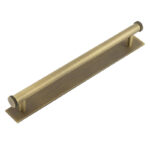 Frelan Hoxton Thaxted Cabinet Handles 224mm Ctrs Plain Backplate Antique Brass