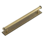 Frelan Hoxton Thaxted Cabinet Handles 224mm Ctrs Stepped Backplate Antique Brass