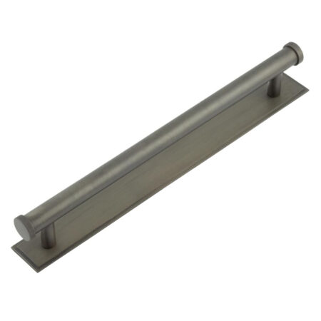Frelan Hoxton Thaxted Cabinet Handles 224mm Ctrs Stepped Backplate Dark Bronze