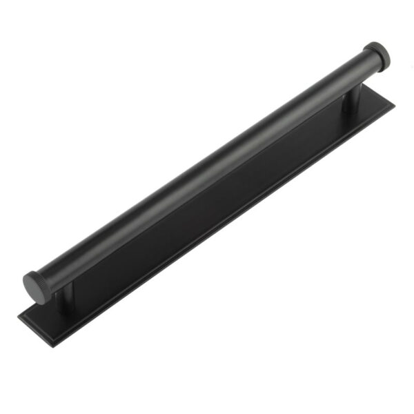 Frelan Hoxton Thaxted Cabinet Handles 224mm Ctrs Stepped Backplate Matt Black