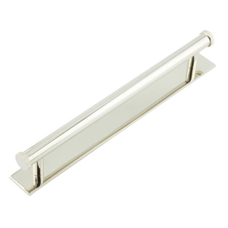 Frelan Hoxton Thaxted Cabinet Handles 224mm Ctrs Plain Backplate Polished Nickel