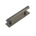 Frelan Hoxton Nile Cabinet Handles 96mm Ctrs Plain Backplate Dark Bronze