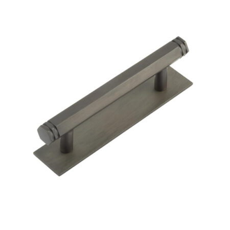 Frelan Hoxton Nile Cabinet Handles 96mm Ctrs Plain Backplate Dark Bronze