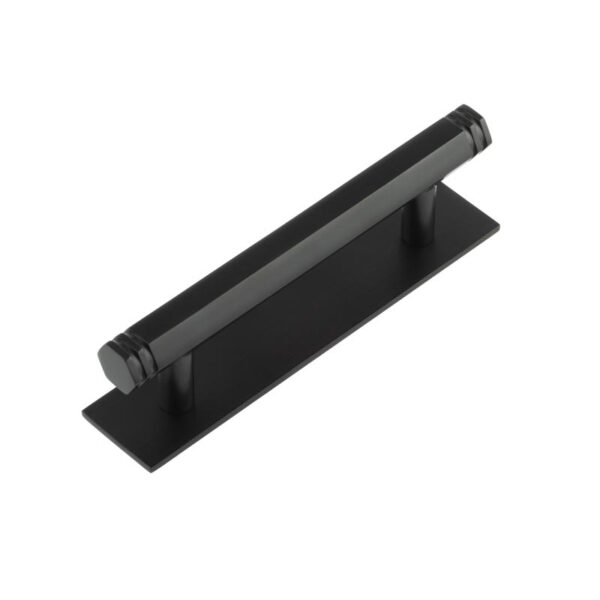 Frelan Hoxton Nile Cabinet Handles 96mm Ctrs Plain Backplate Black