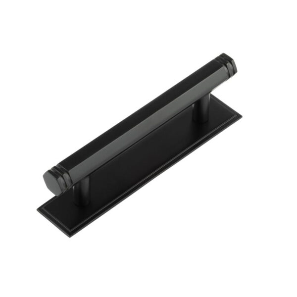 Frelan Hoxton Nile Cabinet Handles 96mm Ctrs Stepped Backplate Black