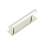 Frelan Hoxton Nile Cabinet Handles 96mm Ctrs Stepped Backplate Polished Nickel