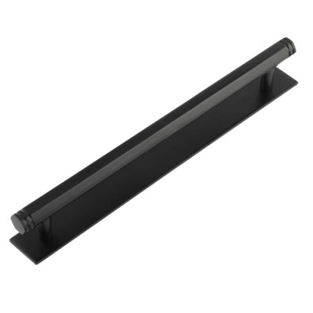 Frelan Hoxton Nile Cabinet Handles 224mm Ctrs Plain Backplate Black