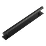 Frelan Hoxton Nile Cabinet Handles 224mm Ctrs Stepped Backplate Black