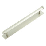 Frelan Hoxton Nile Cabinet Handles 224mm Ctrs Plain Backplate Satin Nickel
