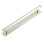 Frelan Hoxton Nile Cabinet Handles 224mm Ctrs Stepped Backplate Satin Nickel