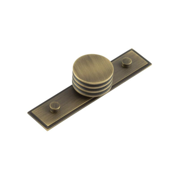 Frelan Sturt Cupboard Knobs 40mm Stepped Antique Brass