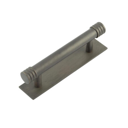 Frelan Hoxton Sturt Cabinet Handles 96mm Ctrs Plain Backplate Dark Bronze