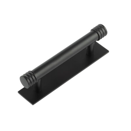 Frelan Hoxton Sturt Cabinet Handles 96mm Ctrs Plain Backplate Matt Black