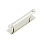 Frelan Hoxton Sturt Cabinet Handles 96mm Ctrs Plain Backplate Polished Nickel