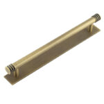 Frelan Hoxton Sturt Cabinet Handles 224mm Ctrs Plain Backplate Antique Brass