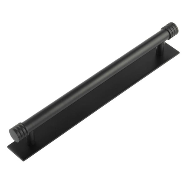 Frelan Hoxton Sturt Cabinet Handles 224mm Ctrs Plain Backplate Matt Black