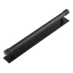 Frelan Hoxton Sturt Cabinet Handles 224mm Ctrs Stepped Backplate Matt Black
